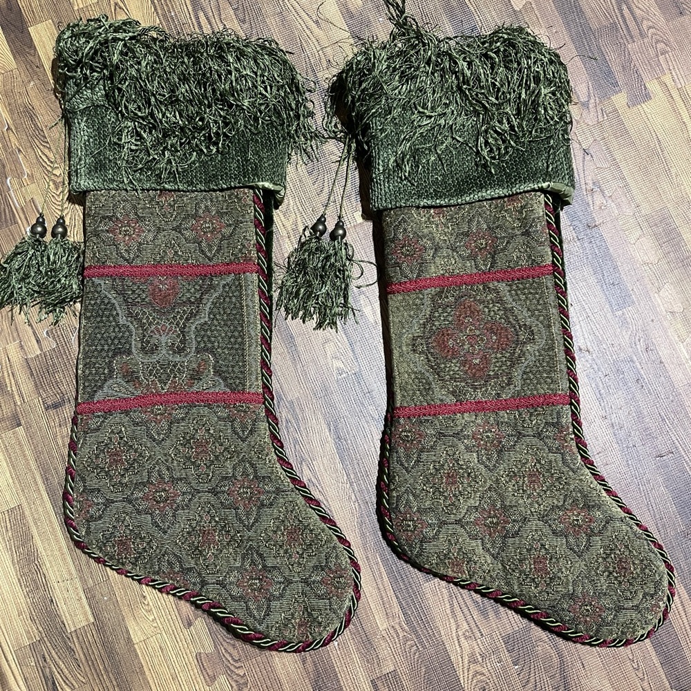 2 gorgeous Villa Bacci Christmas stockings